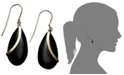 Macy's 14k Gold Earrings, Onyx Teardrops